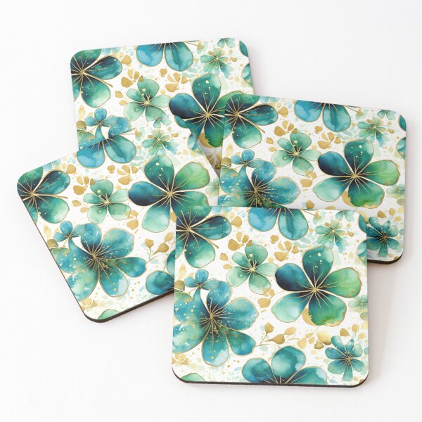 Item preview, Watercolor Clovers with Gold Accents designed and sold by Digital-Lys.