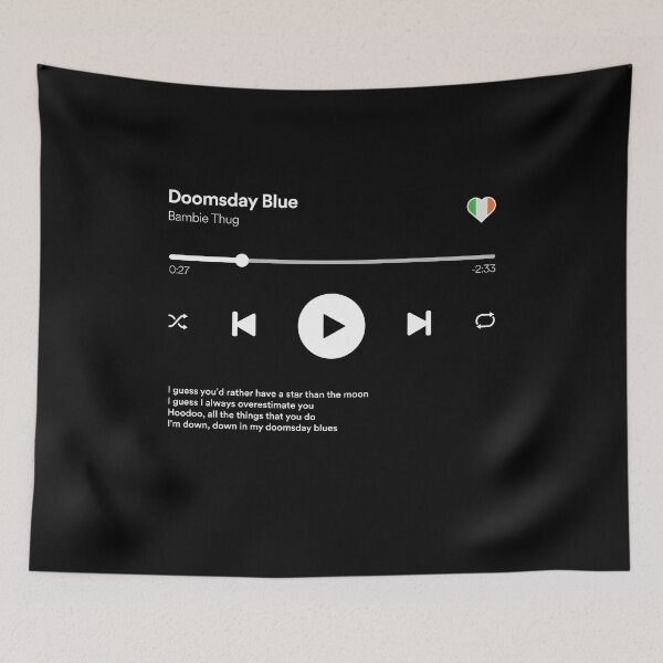 Item preview, Doomsday Blue - Bambie Thug - Ireland Eurovision 2024 - Media Player Style designed and sold by Vision-Tees.