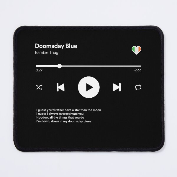 Artikelvorschau, Doomsday Blue – Bambie Thug – Irland Eurovision 2024 – Media Player-Stil entworfen und verkauft von Vision-Tees.
