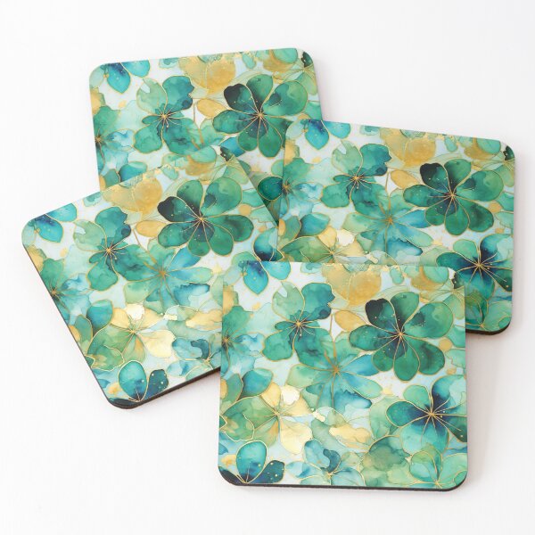 Item preview, Watercolor Clovers with Gilding designed and sold by Digital-Lys.