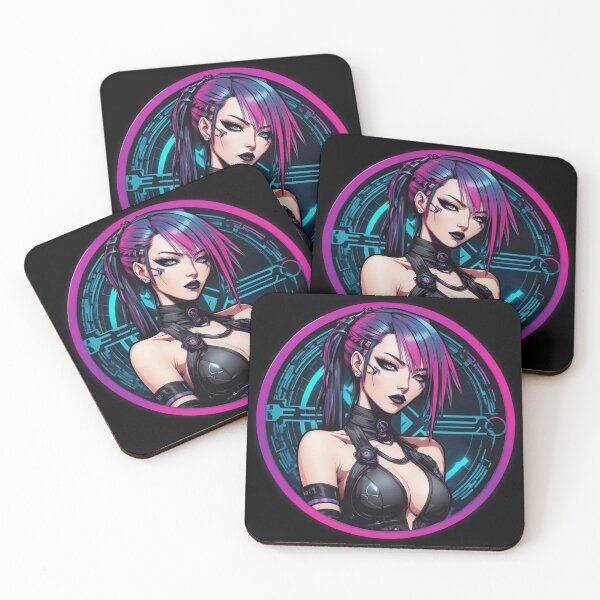 Item preview, Cyberpunk Hot Girl, Round Logo, Sexy designed and sold by Burn-Ego.