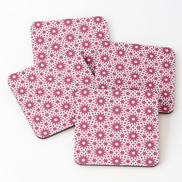 Item preview, Minimalist Stars And Flowers Dark Rose designed and sold by Lisetta Collection.
