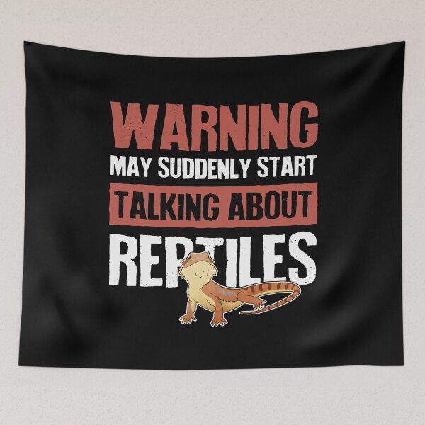 Item preview, Bearded Dragon Lizard Reptile Warning designed and sold by Clara Hollins.