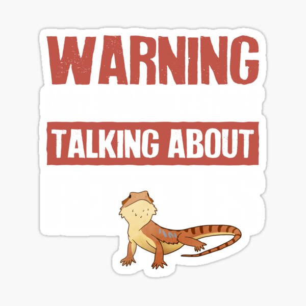 Item preview, Bearded Dragon Lizard Reptile Warning designed and sold by Clara Hollins.