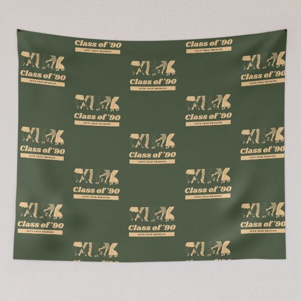 Item preview, Class of '90 - 30th Year Reunion | Dancing Feet Illustration | Green Background designed and sold by RM-Journey.