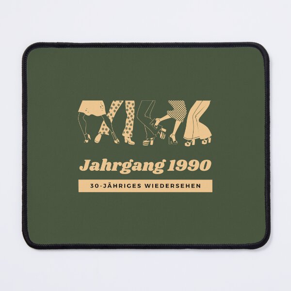 Item preview, Jahrgang '90 - 30. Jahrestreffen | Dancing Feet Illustration | Green Background designed and sold by RM-Journey.
