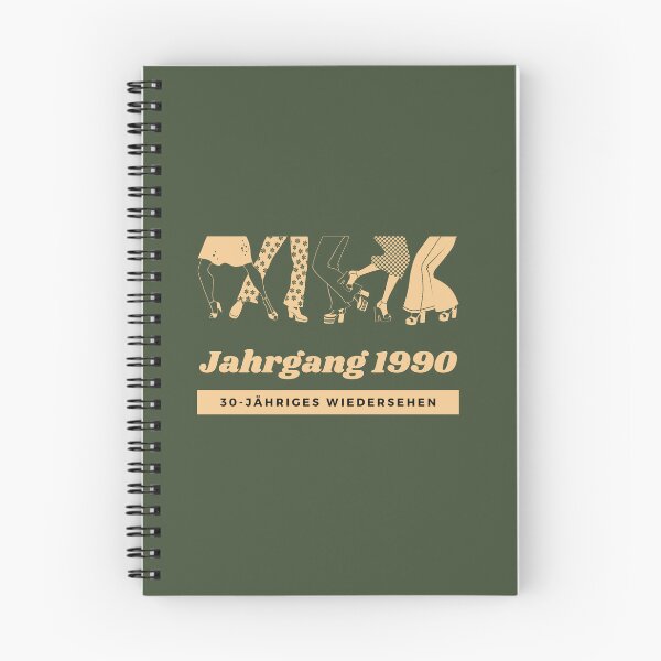 Item preview, Jahrgang '90 - 30. Jahrestreffen | Dancing Feet Illustration | Green Background designed and sold by RM-Journey.