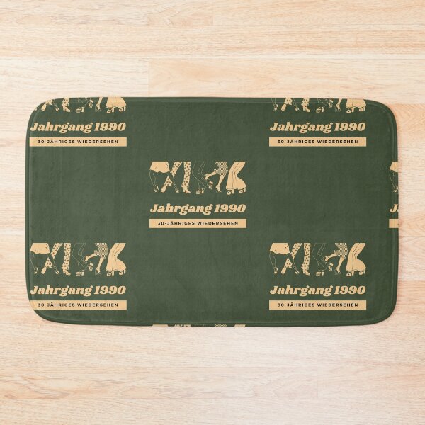Item preview, Jahrgang '90 - 30. Jahrestreffen | Dancing Feet Illustration | Green Background designed and sold by RM-Journey.