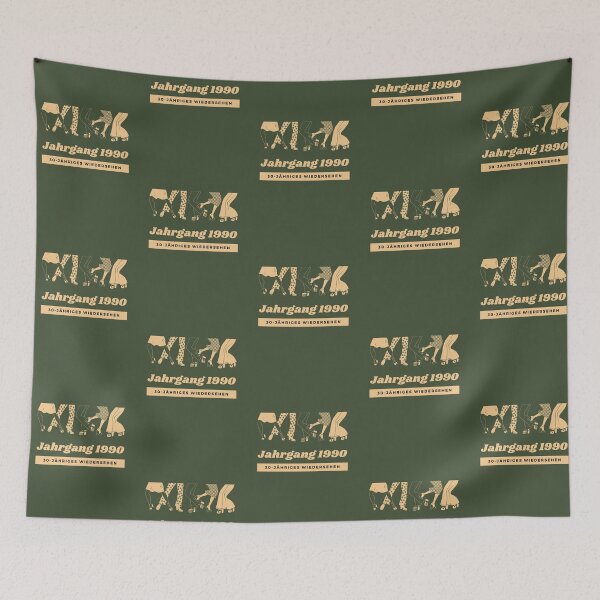 Item preview, Jahrgang '90 - 30. Jahrestreffen | Dancing Feet Illustration | Green Background designed and sold by RM-Journey.