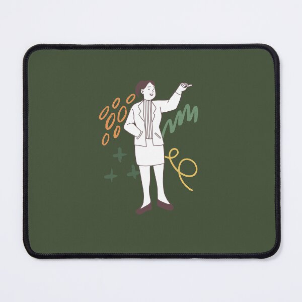 Item preview, Female Teacher Wearing a Suit Illustration | Green Background designed and sold by RM-Journey.