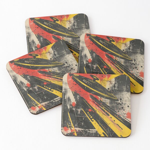 Item preview, Saucers Over Metropolis designed and sold by Retro Type.