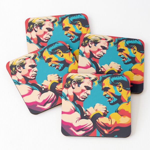 Item preview, Battle of Strength: Two Arm Wrestlers Locked in Intense Contest designed and sold by GrizzlyCollective.