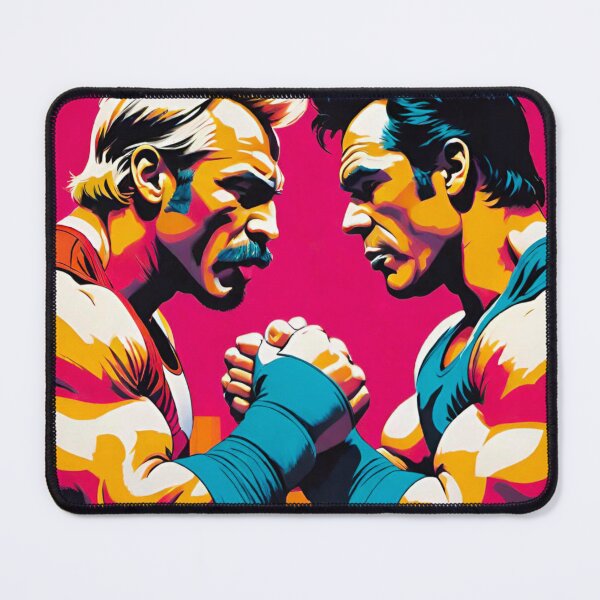 Item preview, Pink Power Clash: Dynamic Arm Wrestlers in Vibrant Showdown designed and sold by GrizzlyCollective.