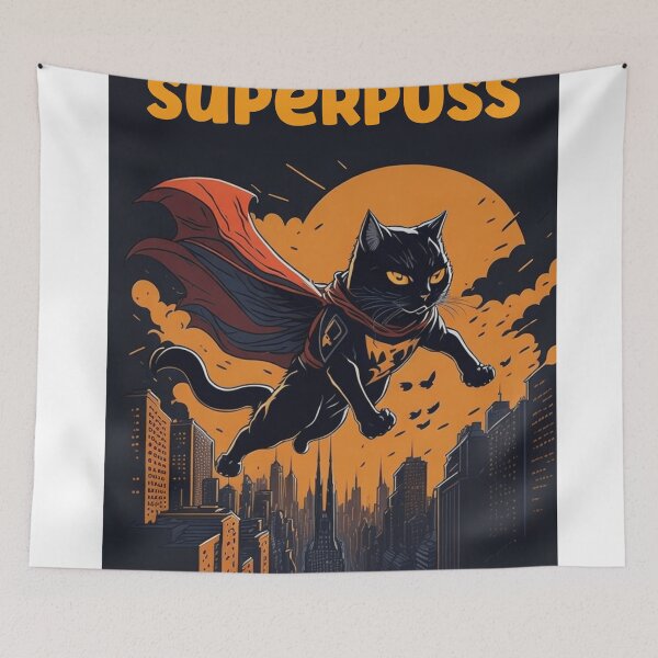Item preview, SuperPuss designed and sold by BlackOwlCreate.