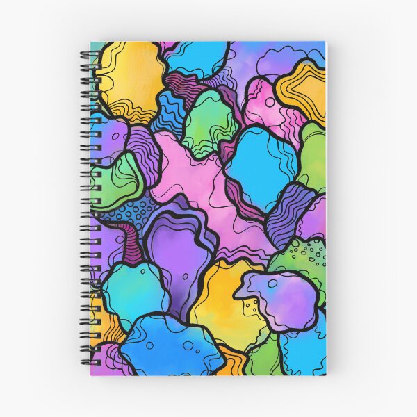 Item preview, Colourful abstract pattern with black line work  designed and sold by Vanessa Bentley.