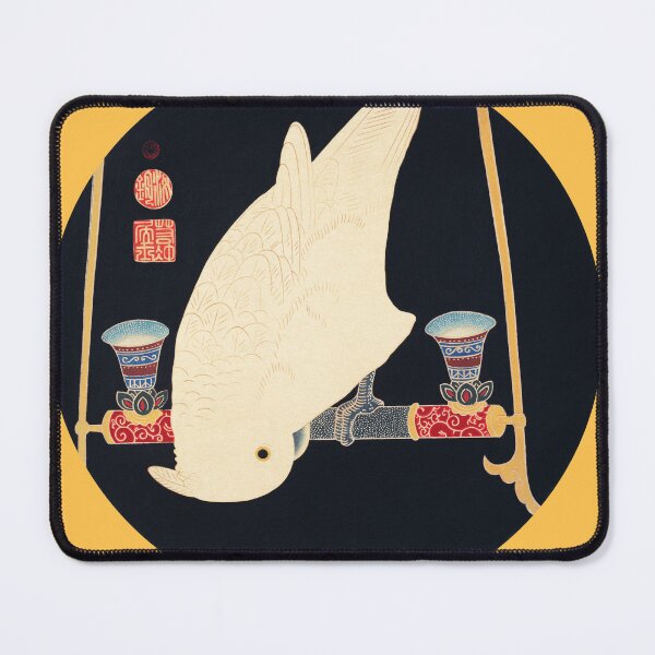 Item preview, A white macaw, vintage Japanese illustration designed and sold by celiacreatec.