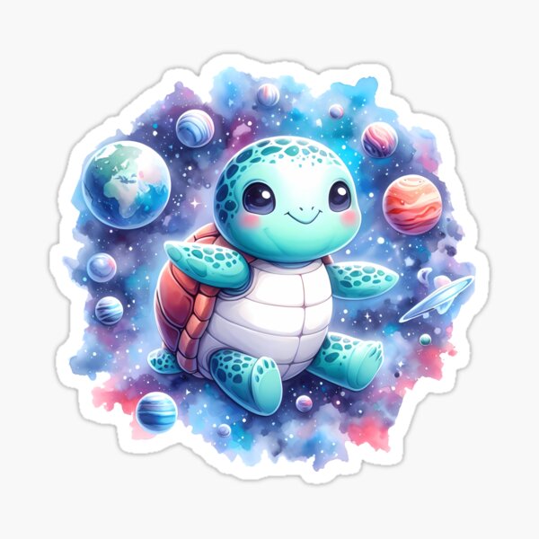 Item preview, Cute turtle in space designed and sold by Artcreatorss.