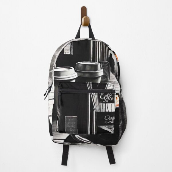 Item preview, Street Scene: Bustling Energy Outside the Coffee Shop designed and sold by GrizzlyCollective.