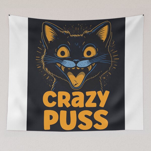 Item preview, Crazy Puss designed and sold by BlackOwlCreate.