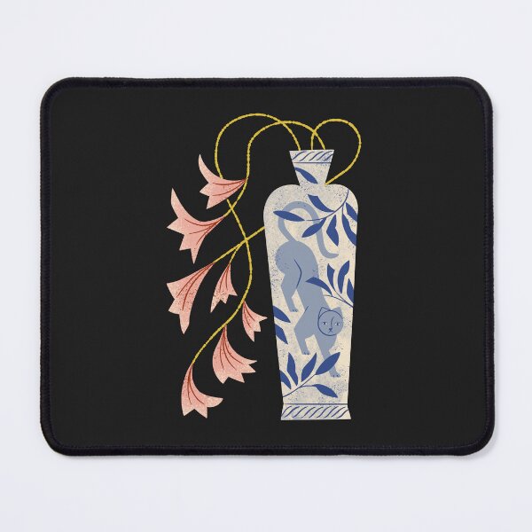 Item preview, Lilies And Porcelain Cat Vase designed and sold by Renea L Thull.