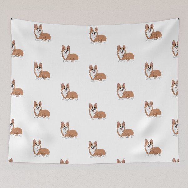 Artikelvorschau, Pembroke Welsh Corgi (Rot und Weiß) entworfen und verkauft von mrixondraws.