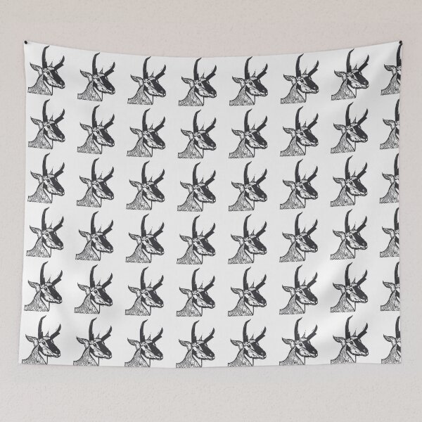 Item preview, pronghorn antelope portrait print designed and sold by CrittersByLola.