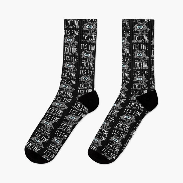 Item preview, Its Fine Im Fine Everything Is Fine Funny Black Cat designed and sold by BanBay.
