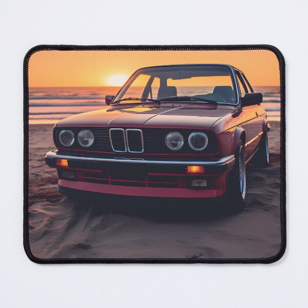Aperçu de l'œuvre Voiture Rouge E Trente Sunset Beach créée et vendue par gmerkys.