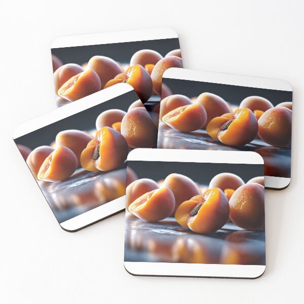 Item preview, Fresh apricots cut in half designed and sold by ArteeInnovation.