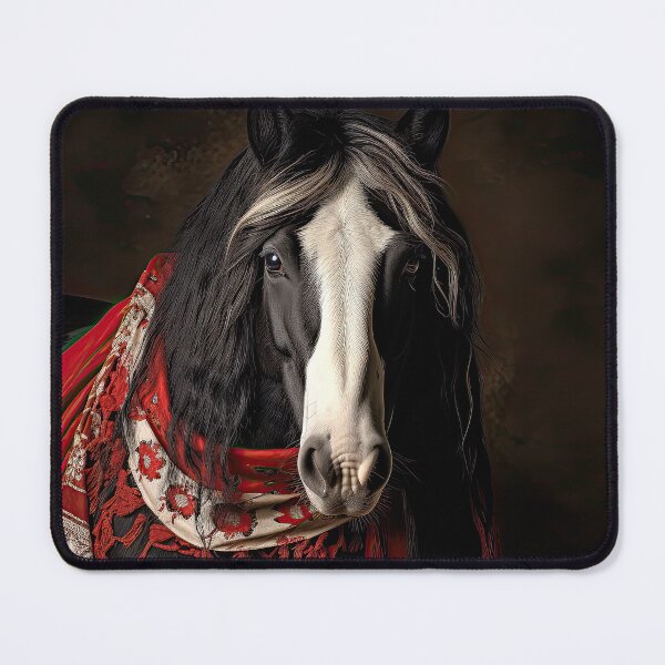 Item preview, Gypsy Vanner Horse with Red Scarf designed and sold by Elisabeth Lucas.