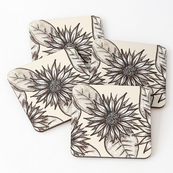 Item preview, Sepia Sunflower sketch designed and sold by JinjerS.