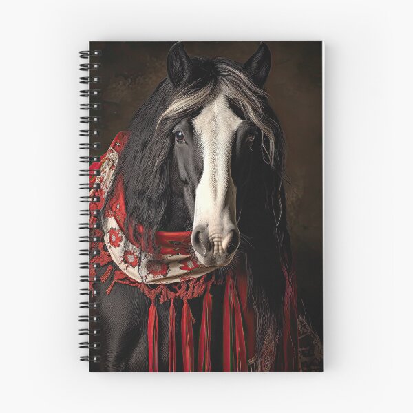 Item preview, Gypsy Vanner Horse with Red Scarf designed and sold by Elisabeth Lucas.