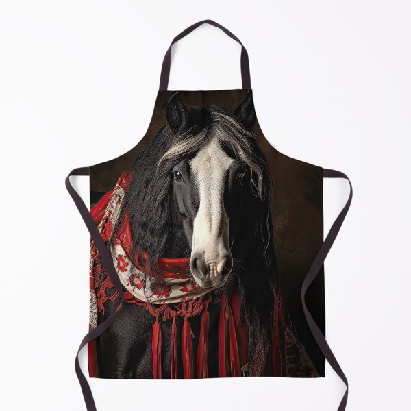 Item preview, Gypsy Vanner Horse with Red Scarf designed and sold by Elisabeth Lucas.