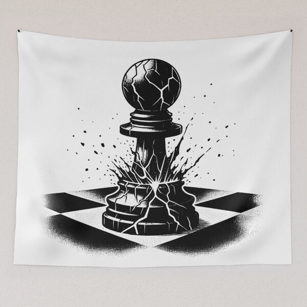 Item preview, Pawn in burnout, exploding on chessboard designed and sold by Dizartico.