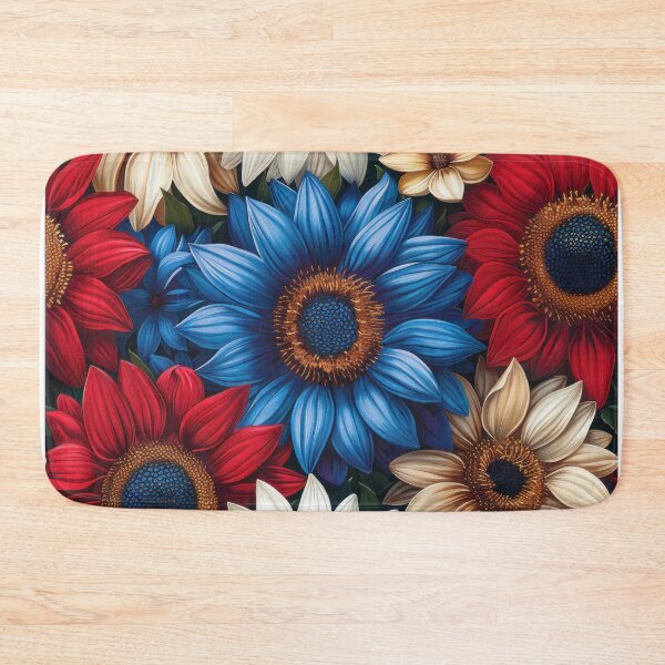 Item preview, Vibrant Red, White, and Blue Floral Bouquet designed and sold by mldorton.
