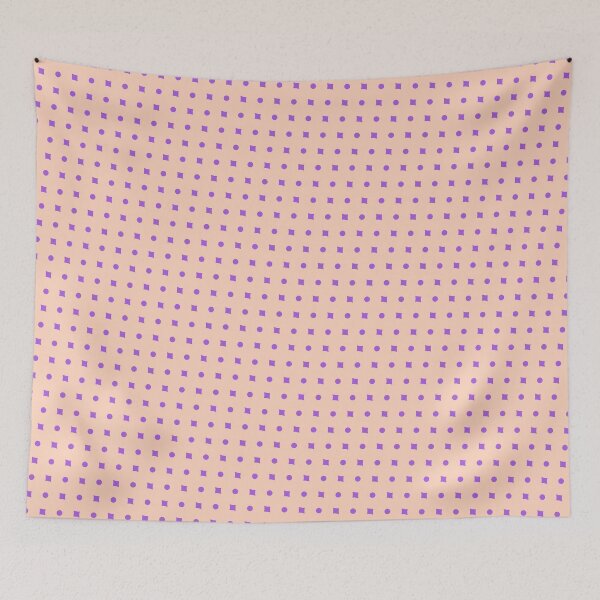 Item preview, Repeating Purple Diamonds & Circles Pink Grid Borderless Blueprint designed and sold by Alchemy-A-La-G.