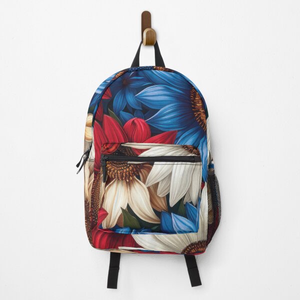 Item preview, Vibrant Red, White, and Blue Floral Bouquet designed and sold by mldorton.