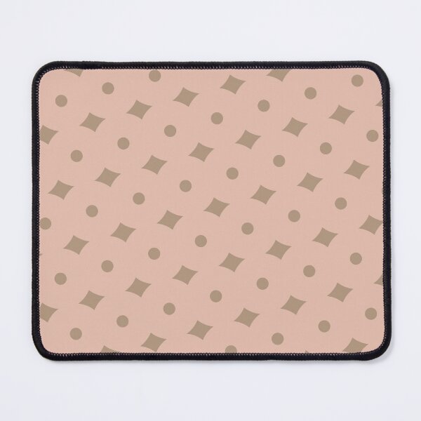 Item preview, Repeating Brown Diamonds & Circles Peach Grid Borderless Blueprint designed and sold by Alchemy-A-La-G.