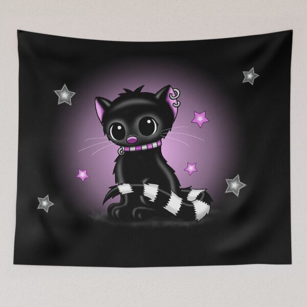 Item preview, cute goth emo scene cat designed and sold by Pezi-Creation.