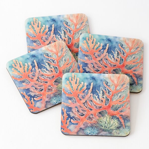 Item preview, Colourful coral abstract art designed and sold by NingningS.