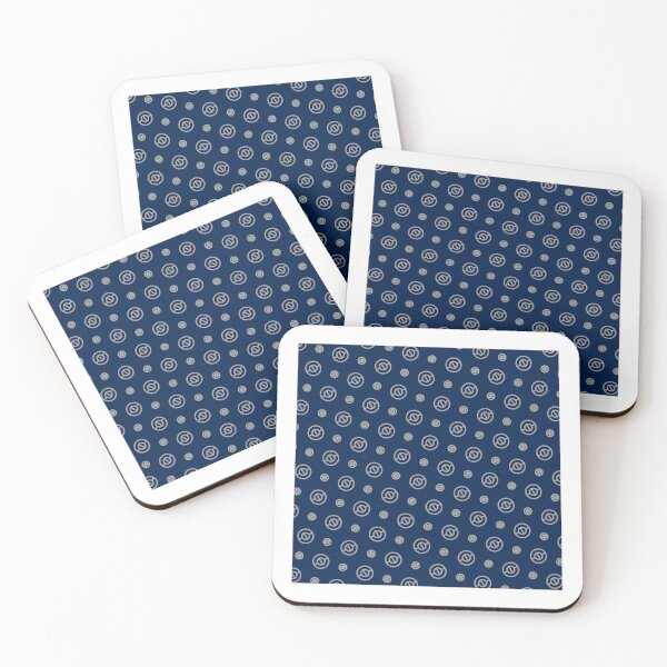 Item preview, Gray Repeating Circles Uniform Columns Blue Borderless Blueprint designed and sold by Alchemy-A-La-G.