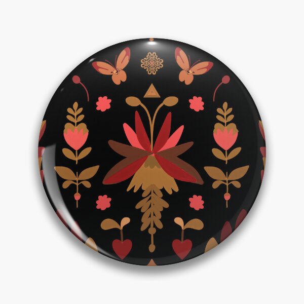 Item preview, Pastel Floral Folk Art, Abstrac warm summer colors designed and sold by Clara Fruggeri.