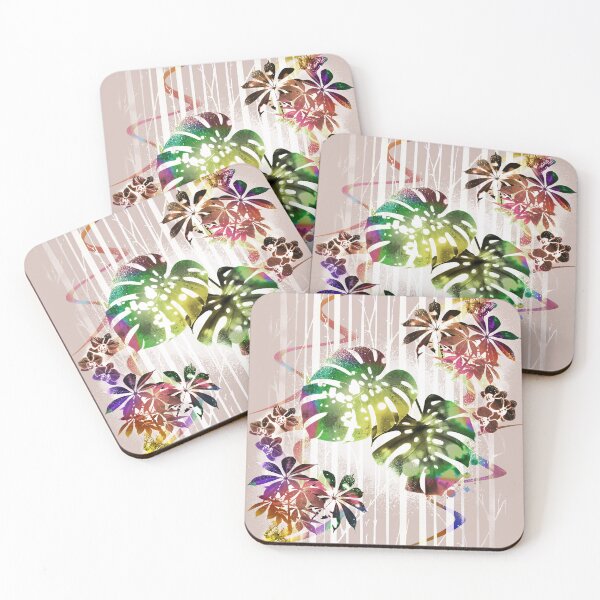 Item preview, Tropical leaf pattern #1 - Rainbow designed and sold by ArtSea-Bubble.
