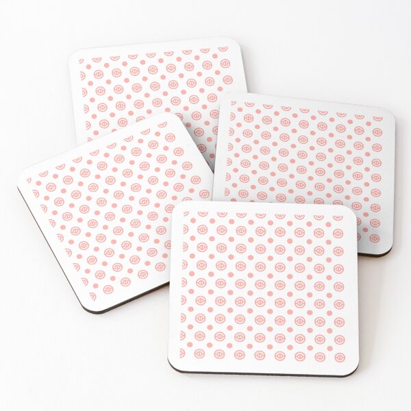 Item preview, Pink Repeating Circles Uniform Columns White Borderless Blueprint designed and sold by Alchemy-A-La-G.