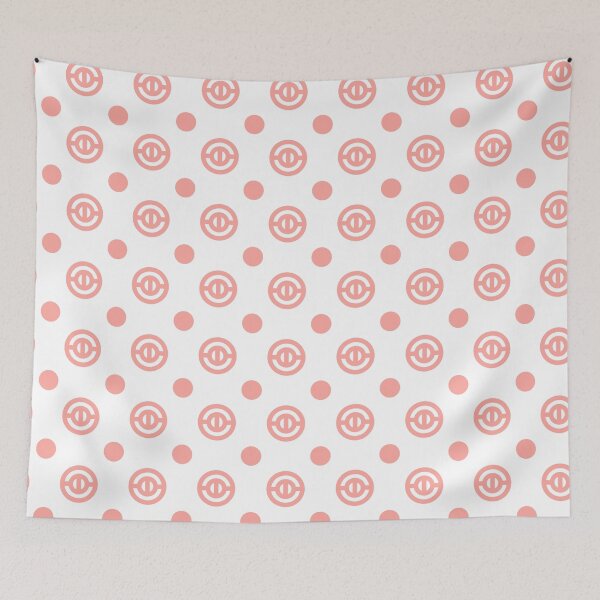 Item preview, Pink Repeating Circles Uniform Columns White Borderless Blueprint designed and sold by Alchemy-A-La-G.