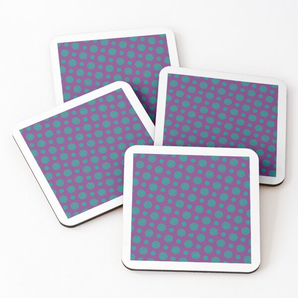 Item preview, Green Repeating Circles Uniform Columns Purple Perpetual Outline designed and sold by Alchemy-A-La-G.