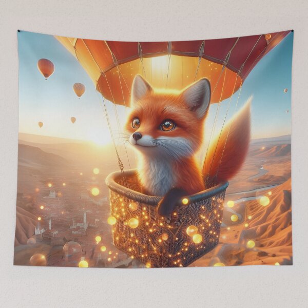 Item preview, Fox in Flight: A Ballooning Adventure designed and sold by ki-mer-a.