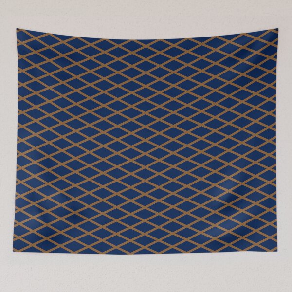 Item preview, Orange Diamond Link Crossed Lines Blue Perpetual Outline designed and sold by Alchemy-A-La-G.