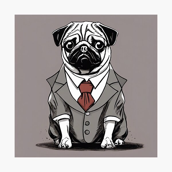 Item preview, Gentleman pug designed and sold by kattjona.