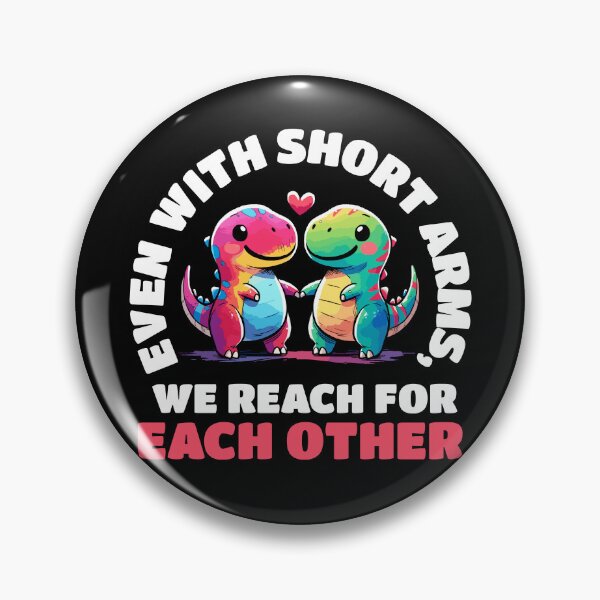 Item preview, Even with short arms we reach for each other Dino Love designed and sold by DoodleDashShop.